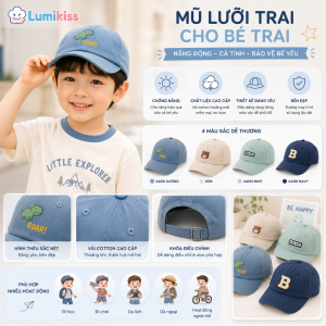 Mũ lưỡi trai cho bé Trai